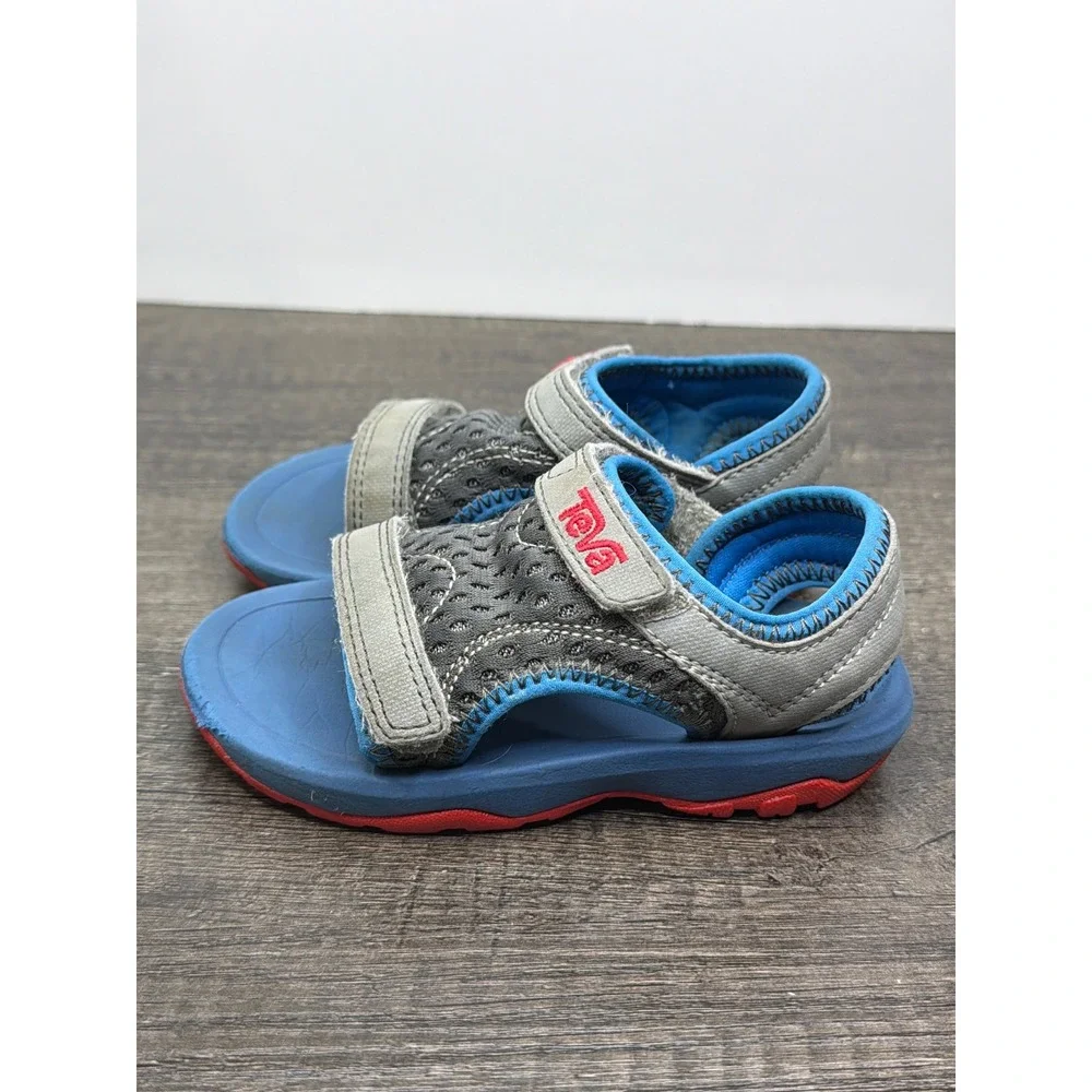 Teva Psyclone Sport Sandals Boys Size 7 Toddler Blue Grey Outdoors